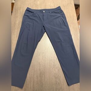 Lululemon Men's ABC Slim Fit 5-Pocket Pant Warpstreme Size 38 Navy